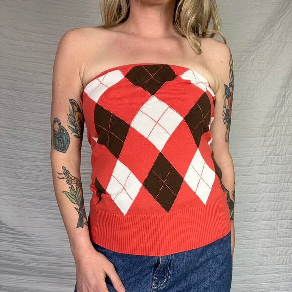 Y2k Strapless Sweater Tube Top - Picture 1 of 6